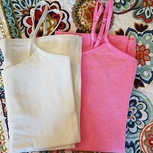 Pink & White Camis